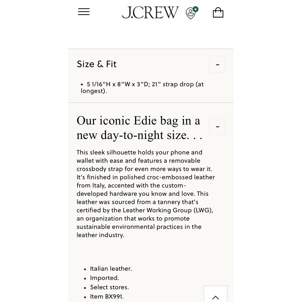 J.Crew Small Edie Top-Handle Bag Italian Croc-Embossed Leather Burgundy BX991 - Picture 3 of 14